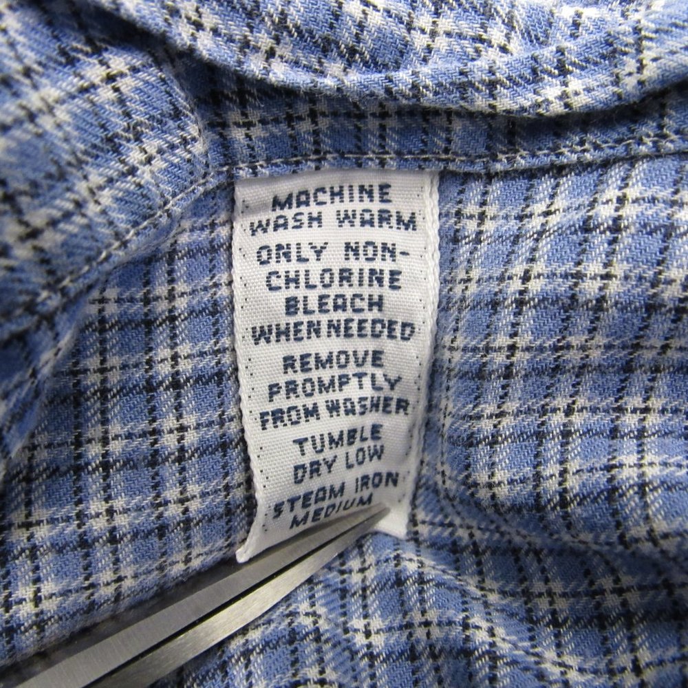 Ralph Lauren Mens Shirt Sz 17/35 Blue Plaid Button - Picture 11 of 11